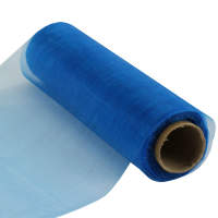 Tischband Organza blau ultramarinblau Rolle 16cm breit 9m...