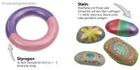 Pearl Farbe | Glanzfarbe Set mit 5 Farben grün, blau lila, rosa, gelb Metallic Farbe