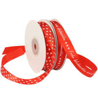 Satinbänder Set Weihnachten rot / weiß Frohe...