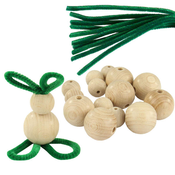 trendmarkt24 DIY Osterhasen basteln 10ner Set grün bastel Idee | Bastelset