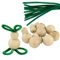 trendmarkt24 DIY Osterhasen basteln 10ner Set grün...