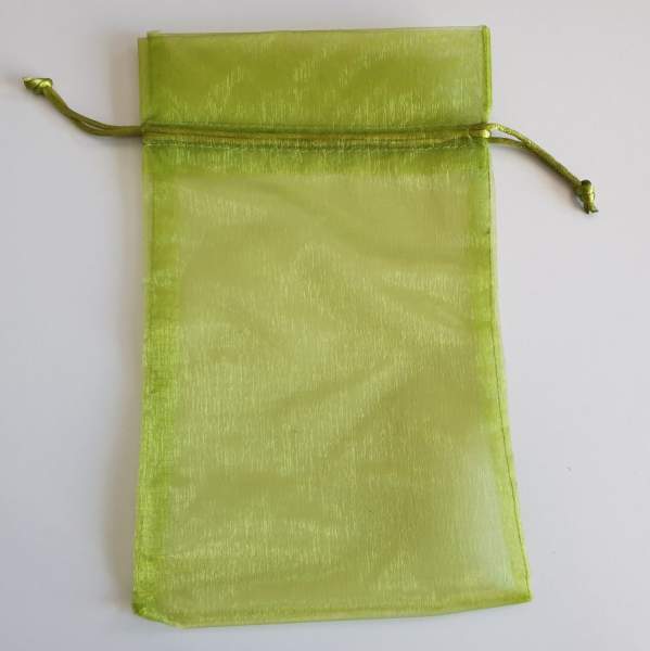 Große Chiffonbeutel grün, 24x15 cm 10 Stk.