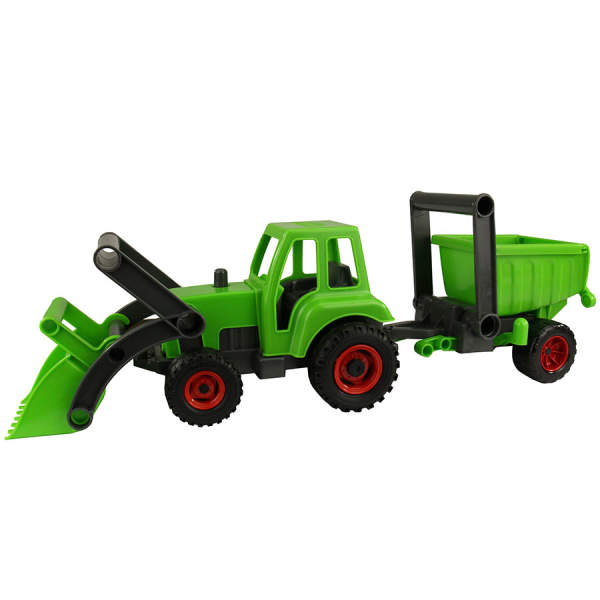Traktor mit Frontschaufel und Anhänger, Eco Set