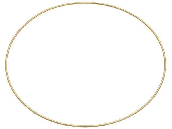 Metallring Drahtring Ø 35 cm gold Mobile Ring Traumfänger Makramee