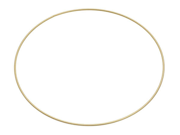 Metallring Drahtring Ø 20 cm gold Mobile Ring Traumfänger Makramee
