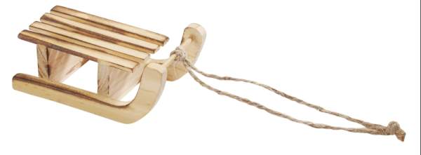 Schlitten hellbraun 7 x 3,6 x 2,3 cm Wichtel Schlitten Deko