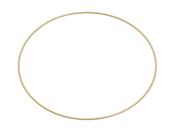 Metallring Drahtring Ø 15 cm gold Mobile Ring Traumfänger Makramee