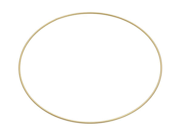 Metallring Drahtring Ø 15 cm gold Mobile Ring Traumfänger Makramee