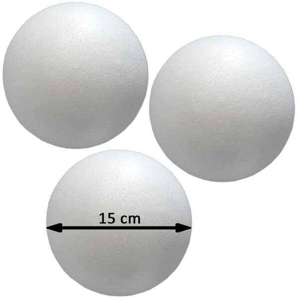 Styroporkugeln 150mm, 3 Stück Packung
