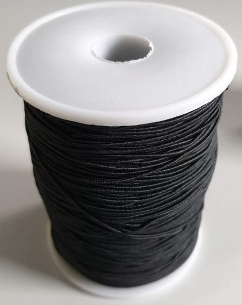 Gummi schwarz 1mm x 200 m lang