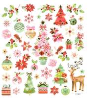 Weihnachtssticker Tannenbaum Geschenke Christbaumkugeln...