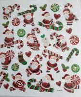 Weihnachtssticker Nikolaus Zuckerstange rot grün ca....