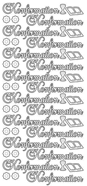 Konturensticker Konfirmation gold 1 Blatt
