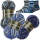 Wolle Set Mix blau 4fädig Sockenwolle je 100g ( 300g insgesamt )