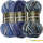 Wolle Set Mix blau 4fädig Sockenwolle je 100g ( 300g insgesamt )