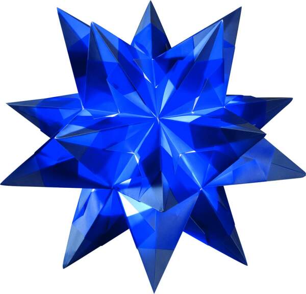 Faltblätter blau Transparent 20 x 20 cm, 32 Blatt, Bascetta Stern 115g/m²