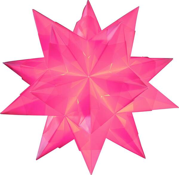 Faltblätter rosa Transparent 20 x 20 cm, 32 Blatt, Bascetta Stern 115g/m²