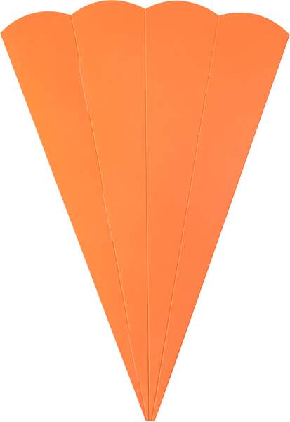 Schultüten Rohling orange 68 cm Ø 20 cm 400g/m² Fotokarton 1 Stück