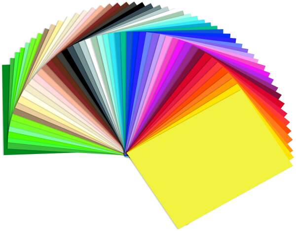 Tonpapier 130g/m², 25x35cm, 50 Blatt Tonzeichenpapier Sonderedition Sortiment