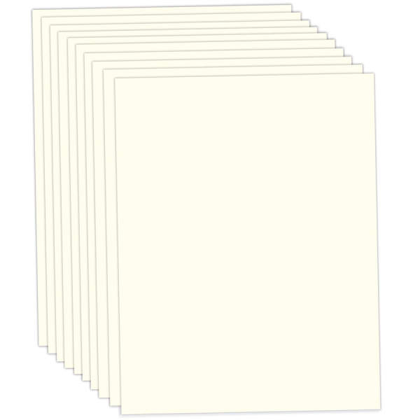 Tonpapier perlweiß, creme 50x70cm, 10 Bögen, 130 g/m² Tonzeichenpapier
