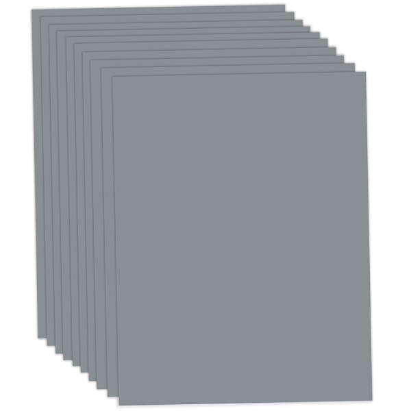 Tonpapier dunkelgrau / steingrau, 50x70cm, 10 Bögen, 130 g/m² Tonzeichenpapier