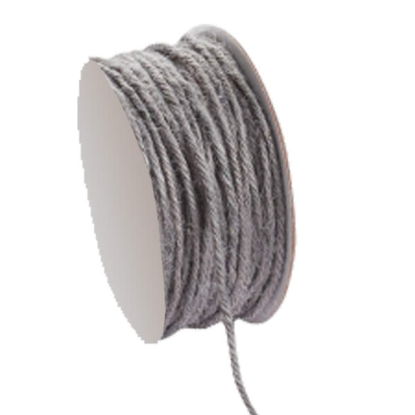 Makramee Schnur Jute grau 50 m x 2mm 1 Rolle für Metallringe