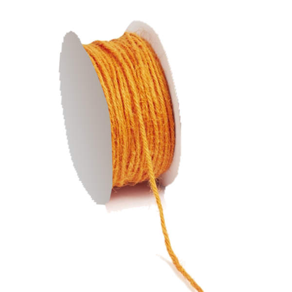 Makramee Schnur Jute orange 50 m x 2mm 1 Rolle für Metallringe