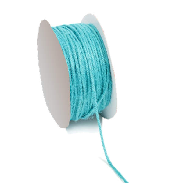 Makramee Schnur Jute türkis 50 m x 2mm 1 Rolle für Metallringe
