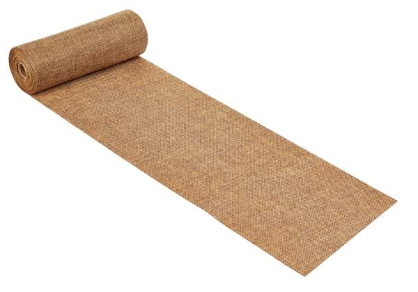 Tischläufer Leinenoptik braun nougat meliert 20 cm breit, 10 m lang, 1 Rolle Dekostoff