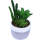 Sukkulente 3er Set groß im Beton Blumentopf Ø 10 x 19 cm Kunstblumen