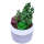 Sukkulente 3er Set groß im Beton Blumentopf Ø 10 x 19 cm Kunstblumen