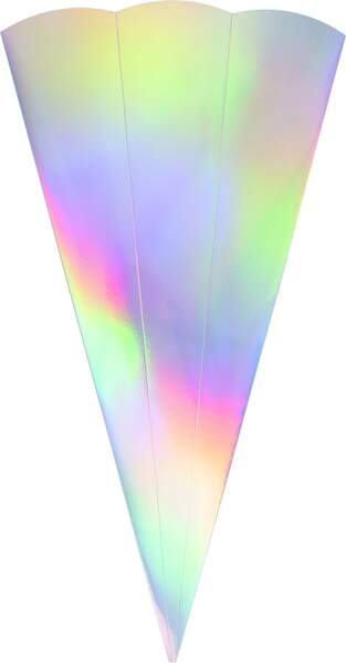 Schultüten Rohling irisierend weiß 68 cm Ø 20 cm 400g/m² Fotokarton 1 Stück