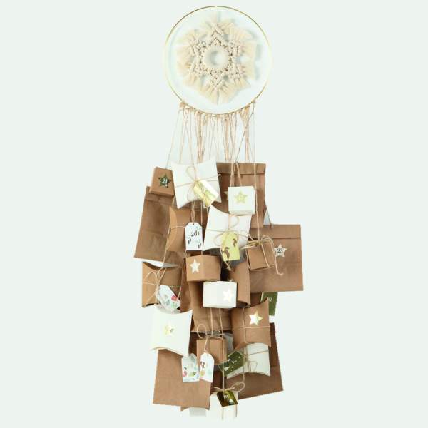 Adventskalender Bastelset Makramee 55 Teilig Papiertüten Kalender Weihnachten