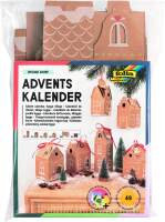 Adventskalender Bastelset Lebkuchen Dorf 49 Teile | HYGGE DORF Papiertüten Kalender