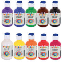 Allzweckfarben Set 10 Flaschen je 300ml Primo Acrylfarbe...