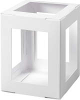Laternenrohlinge weiß eckig zum Stecken aus Karton 400g/m²