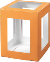 Laternenrohlinge orange eckig zum Stecken aus Karton...