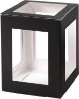 Laternenrohlinge schwarz eckig zum Stecken aus Karton 400g/m²