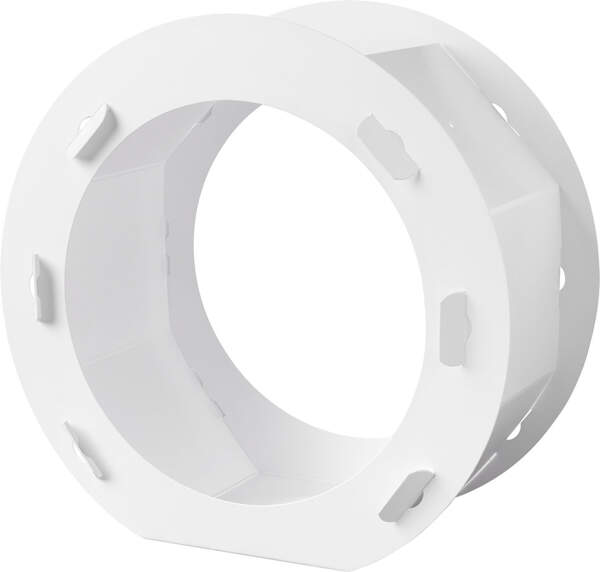 Laternenrohlinge weiß rund Ø 22 x 10 cm | 5 Stück zum Stecken 400g/m²