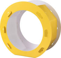 Laternenrohlinge gelb rund Ø 22 x 10 cm | 5 Stück zum Stecken 400g/m²