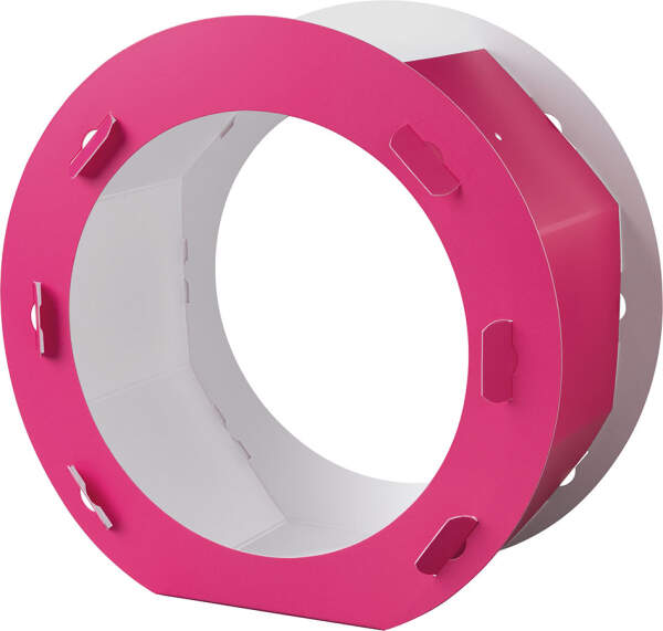 Laternenrohlinge pink rund Ø 22 x 10 cm | 5 Stück zum Stecken 400g/m²