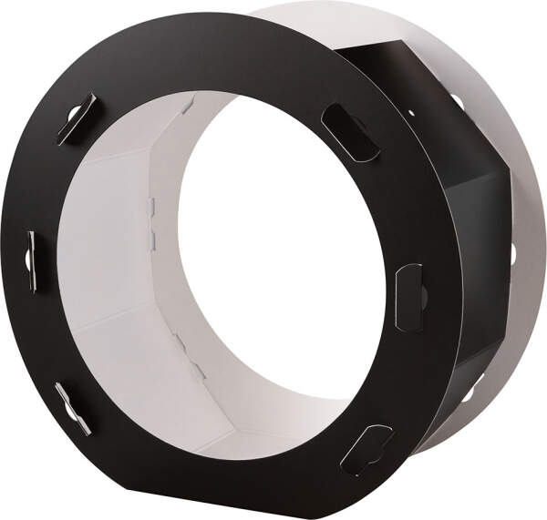 Laternenrohlinge schwarz rund Ø 22 x 10 cm | 5 Stück zum Stecken 400g/m²