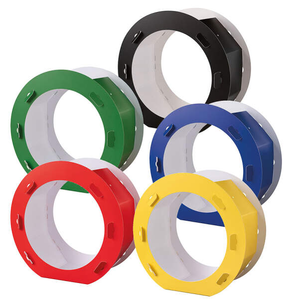 Laternenrohlinge bunt rund Ø 22 x 10 cm | 5 Stück zum Stecken 400g/m²
