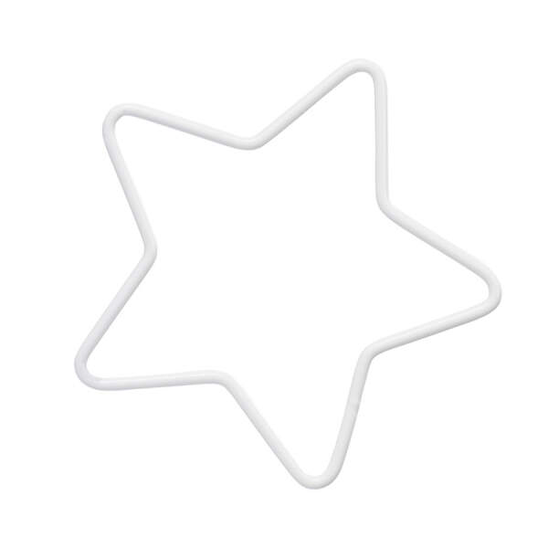 Metallstern 10 cm weiss Mobile Drahtstern