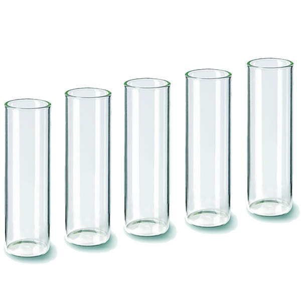 Reagenzglas stehend, mit Flachboden, 5 Stk. Ø 3 cm x 10 cm
