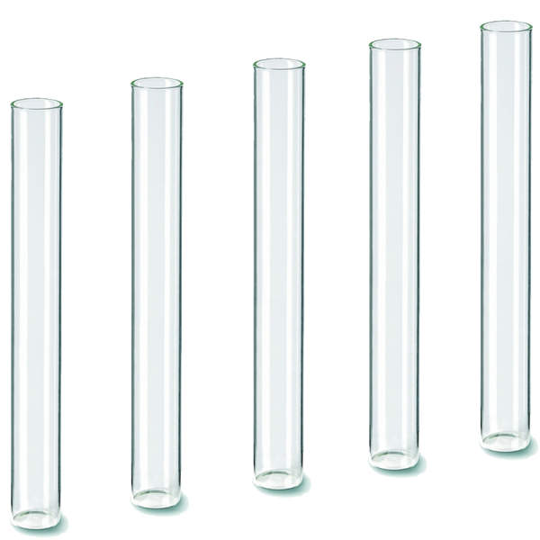 Reagenzglas stehend, mit Flachboden, 5 Stk. Ø 2 cm x 16 cm