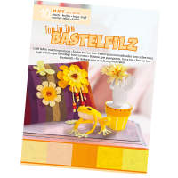 Bastelfilz Ton in Ton Mix gelb - 10 Blatt, 20 x 30 cm, 150 g m² Filz Set