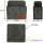 trendmarkt24 Filzuntersetzer dunkelgrau Glasuntersetzer Set eckig 8 Stück 10x10x0,5 cm