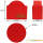 trendmarkt24 Filzuntersetzer rot Glasuntersetzer Set rund 8 Stück Ø 10 x 0,5 cm