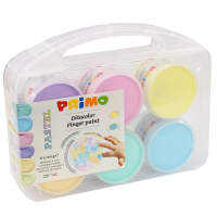 Fingermalfarben Pastell-Set 6 x 100g dermatologisch getestet super waschbar PRIMO